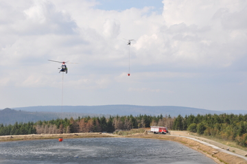 Waldbrandbekämpfung im Harz