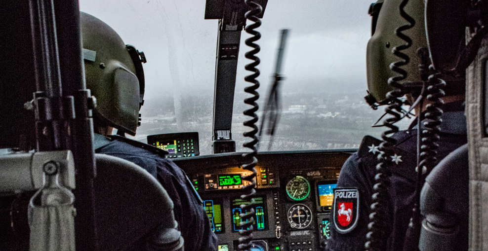 Polizeihubschrauber im Einsatz